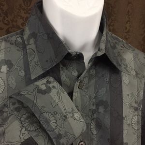 Ted Baker London Floral Patter Cuffed Shirt sz 6